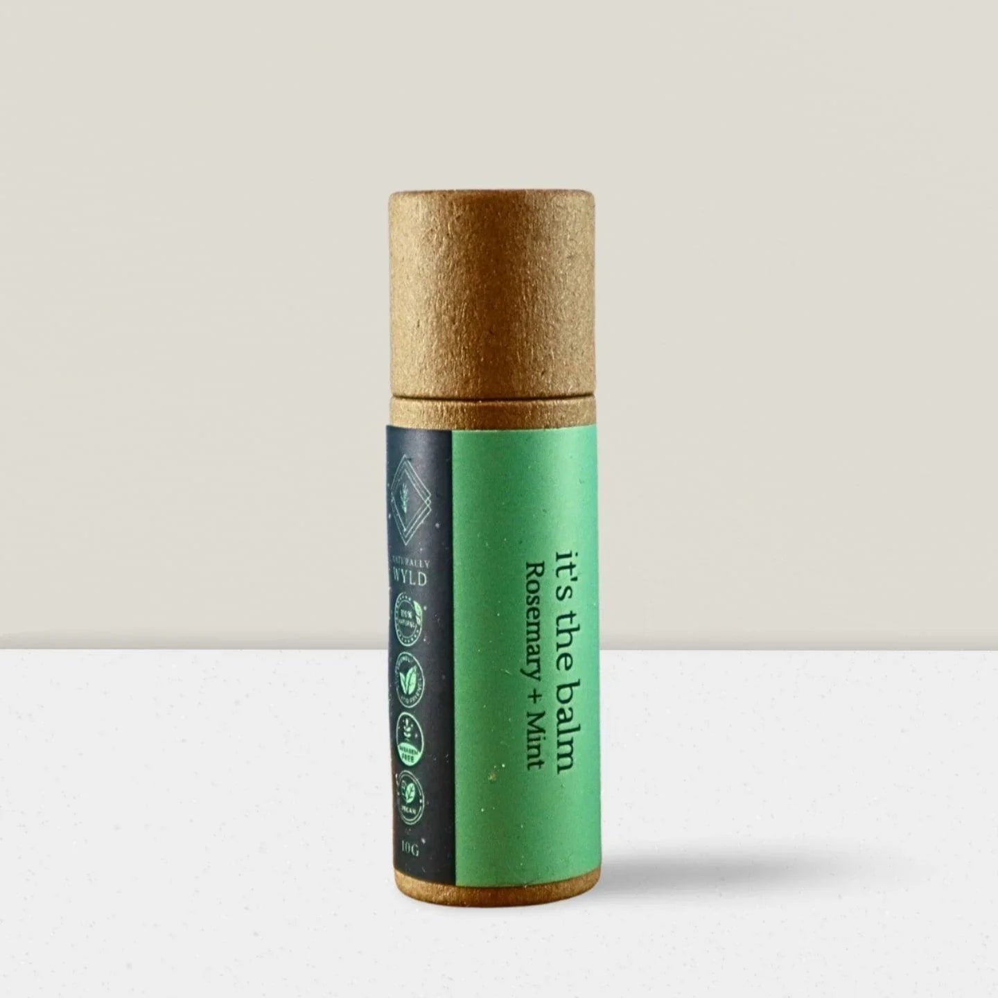 Rosemary Mint Natural Lip Balm, Organic Lip Balm, Lip Balm Eco friendly Packaging, Front Label
