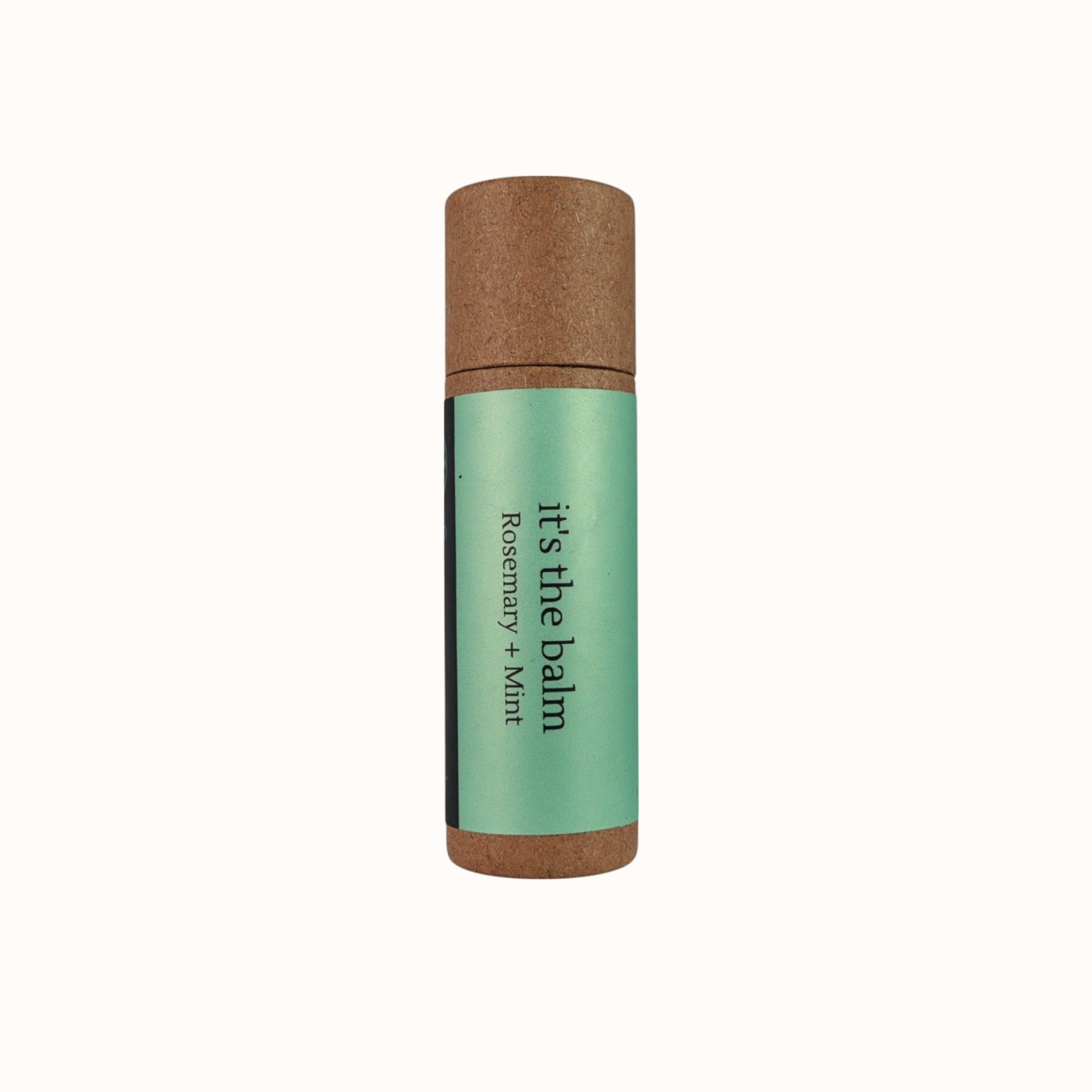 Rosemary Mint, organic, vegan, all-natural, Canadian made, lip balm, clean ingredients, ewg -Front Label