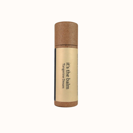 Tangerine Dream, organic, vegan, all-natural, Canadian made, lip balm, clean ingredients, ewg - Front Image
