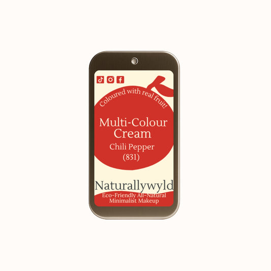 Chili Pepper fruit pigmented multi-use cream – vibrant natural makeup for lips, cheeks, and eyes