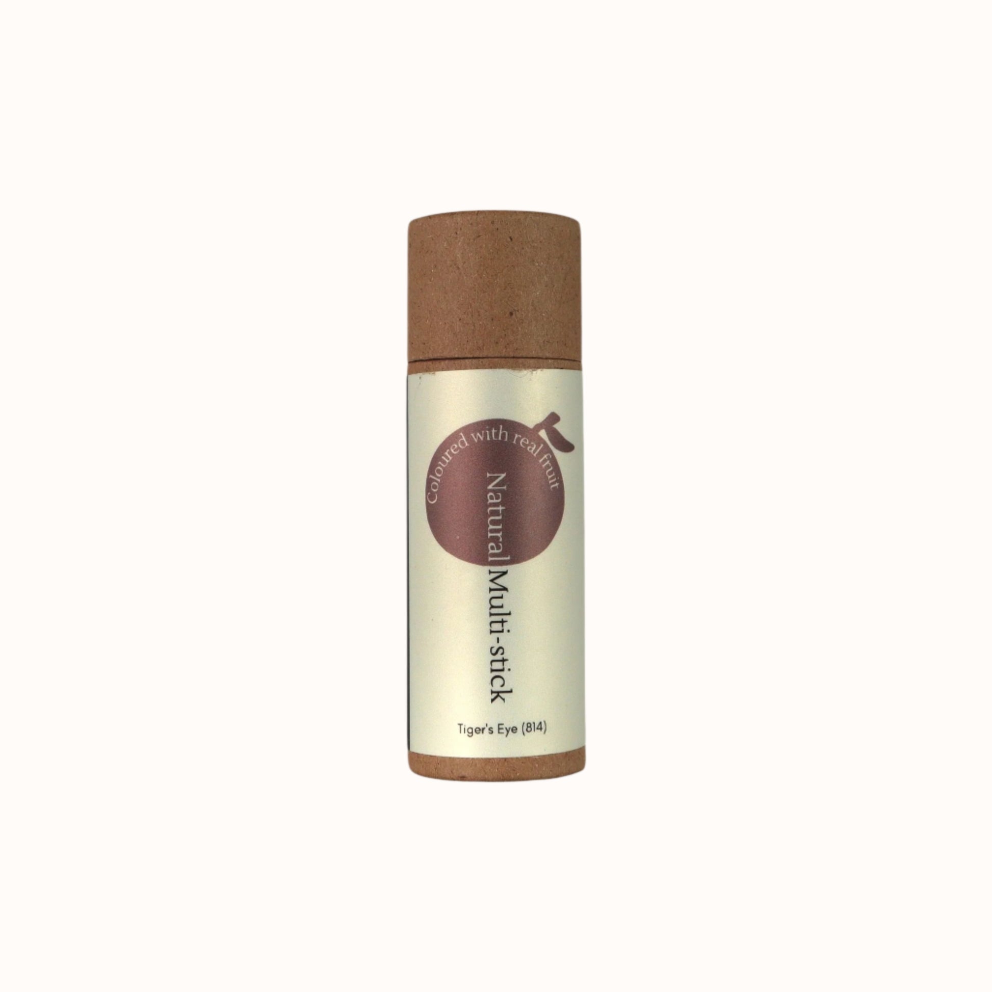 Tiger’s Eye Multi-Stick – golden brown cream makeup for lips, cheeks, and eyes in a sustainable, plastic-free tube