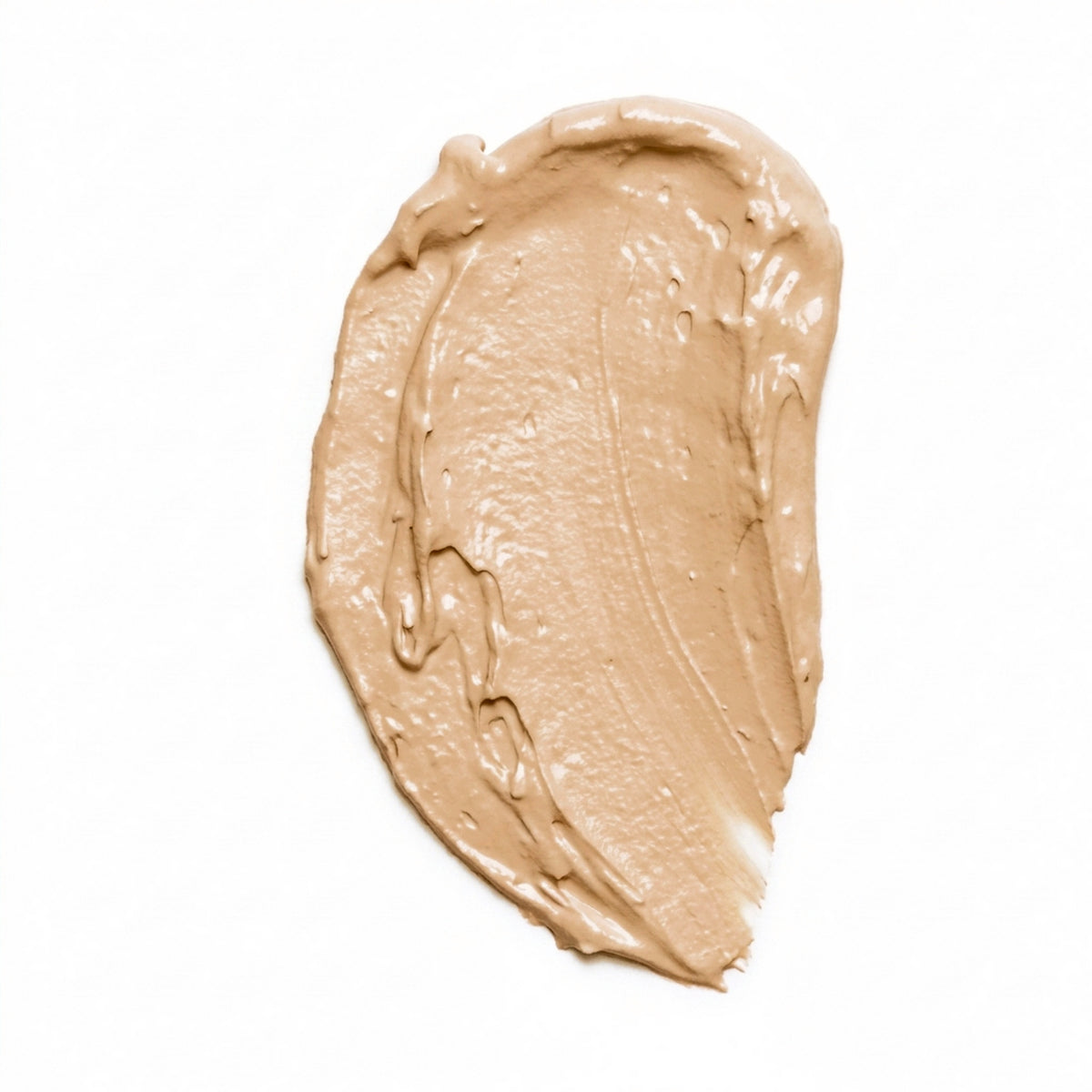 MYCO Foundation 620 Light-Medium Cool cream smudge colour swatch on white - peachy light-medium beige true shade colour
