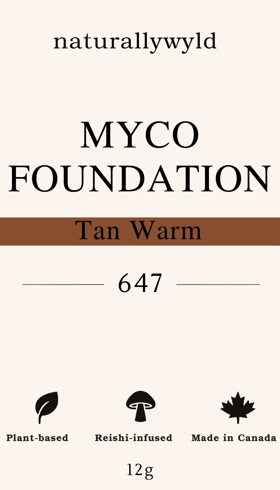 MYCO Foundation 647 Tan Warm — label