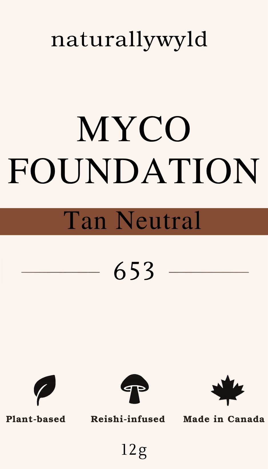 MYCO Foundation 653 Tan Neutral — label