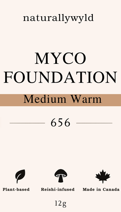 MYCO Foundation 656 Medium Warm label with reishi and tremella mushroom