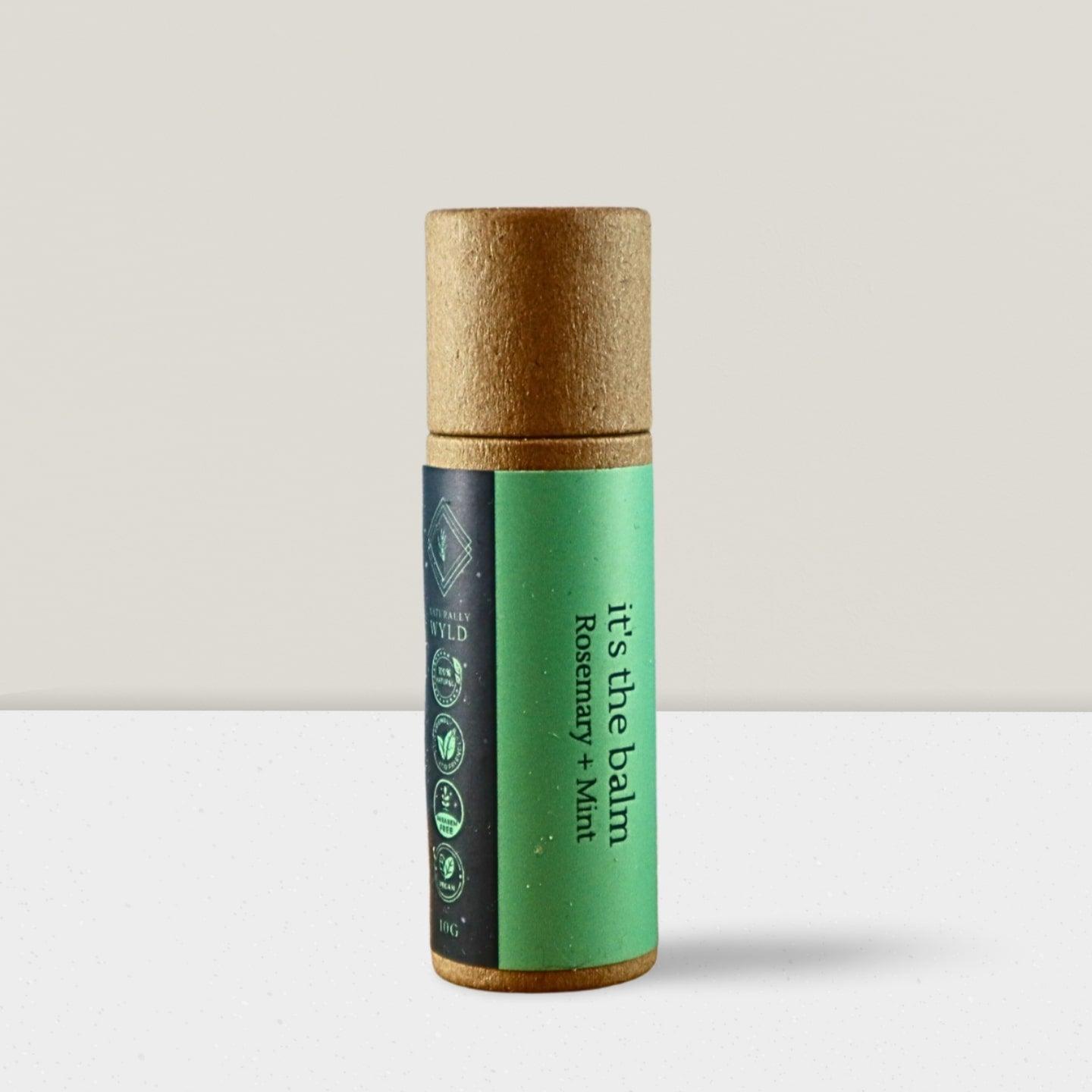 Rosemary Mint Natural Lip Balm, Organic Lip Balm, Lip Balm Eco friendly Packaging, Front Label