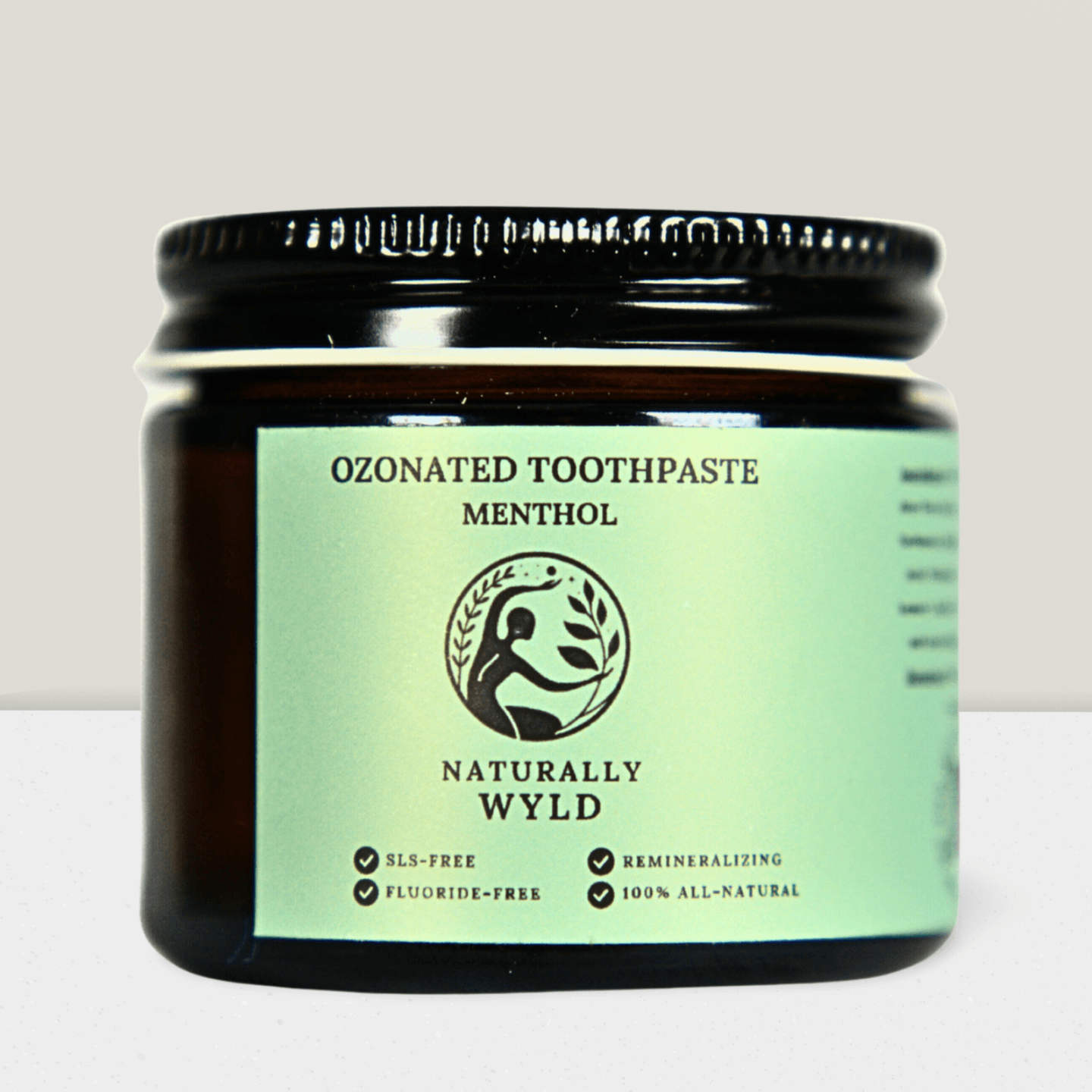 Naturally Wyld Ozonated Menthol Toothpaste, Front label, ozonated oil, Ozonated toothpaste, Natural Toothpaste