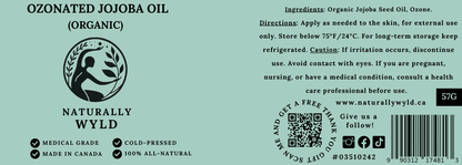 Ozonated Jojoba Oil Label 