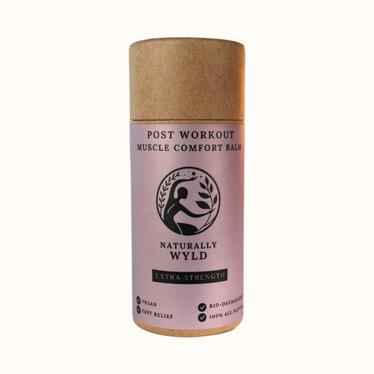 Post workout muscle recovery balm. Naturally Wyld, Magnesium oil, All-Natural, Eco-friendly, Lemongrass