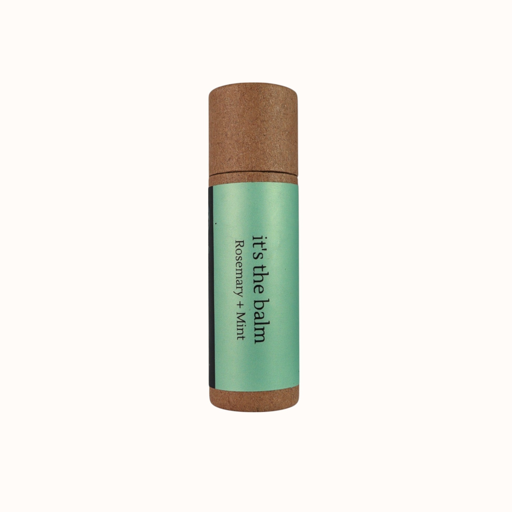 Rosemary Mint, organic, vegan, all-natural, Canadian made, lip balm, clean ingredients, ewg  -Front Label 