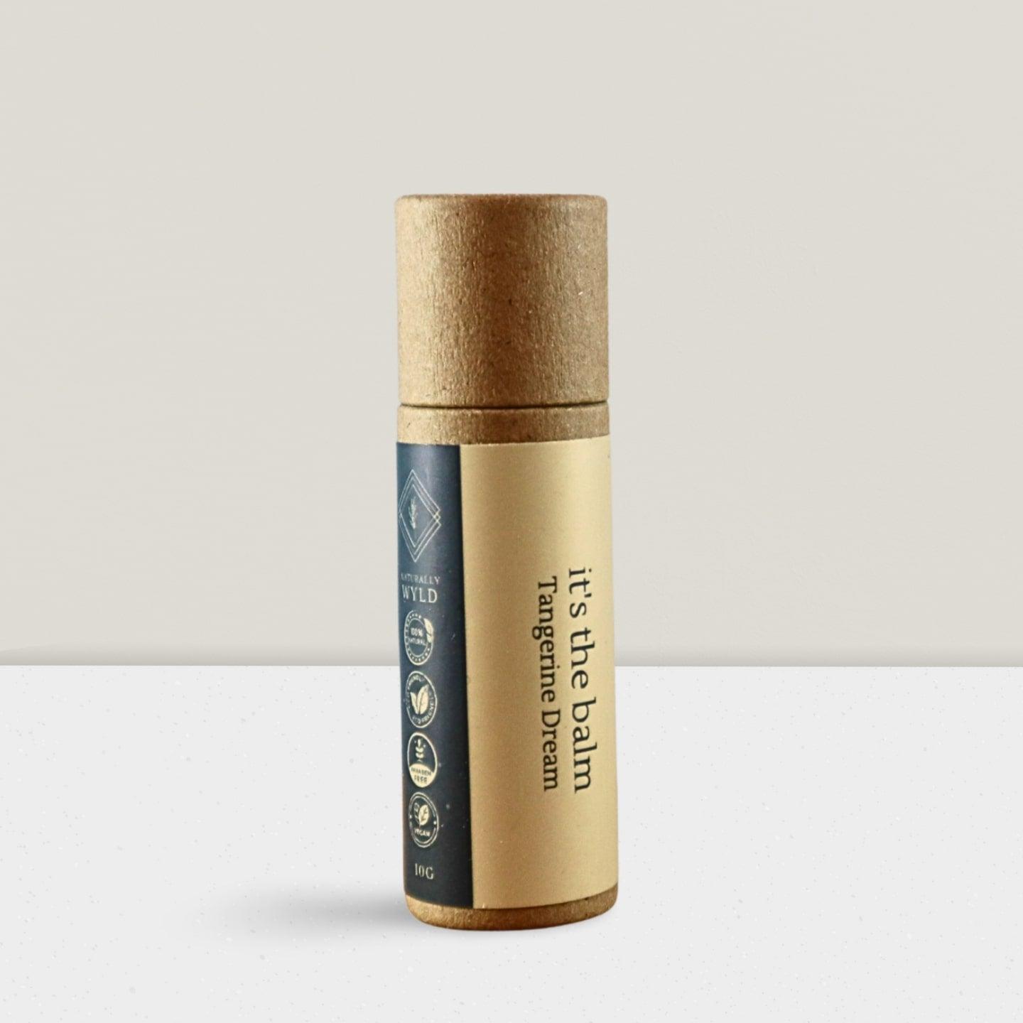 Tangerine Dream, Organic Lip Balm, Natural Lip Balm, Lip Balm Eco Friendly Packaging, Front Label