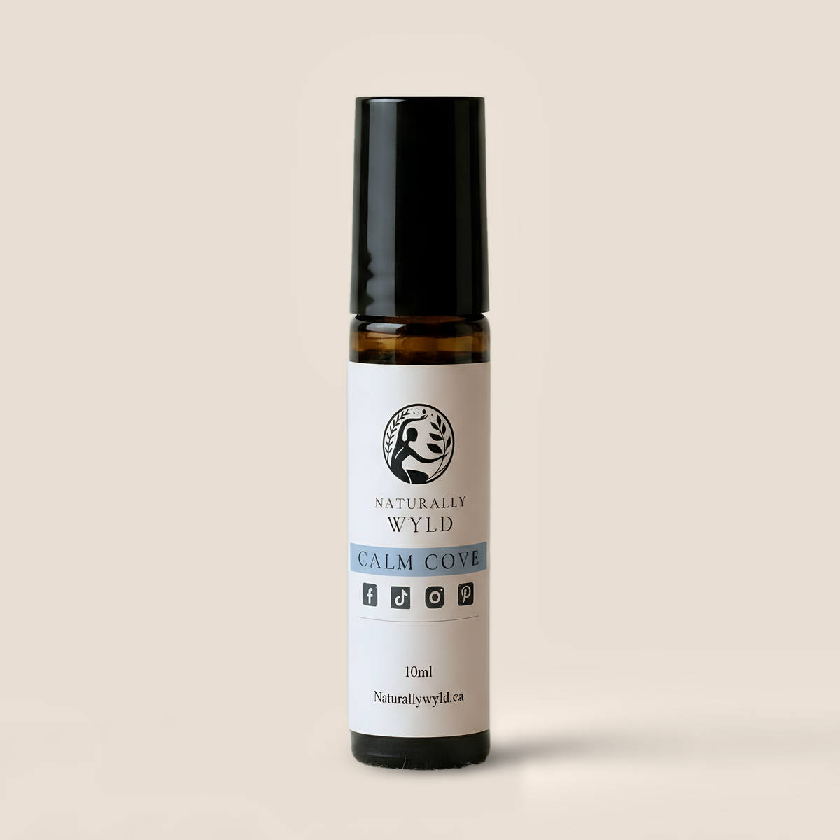 Calm Cove essential oil roll-on in 10ml amber glass bottle by Naturally Wyld