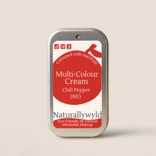Chili Pepper fruit-pigmented multi-colour cream in metal tin by Naturally Wyld