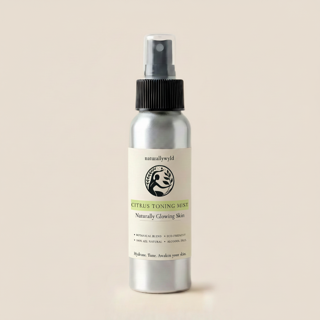 Citrus Toning Mist botanical face mist with rose water, aloe and cucumber in 120ml bottle by Naturally Wyld