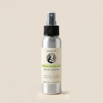 Citrus Toning Mist botanical face mist with rose water, aloe and cucumber in 120ml bottle by Naturally Wyld
