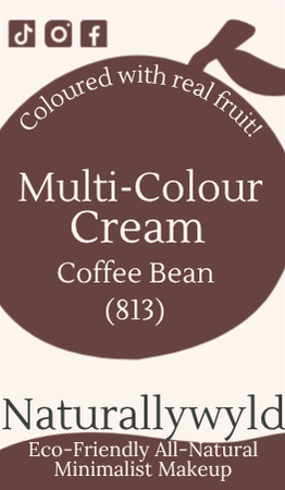 Coffee Bean multi-colour cream label with full ingredients list by Naturally Wyld