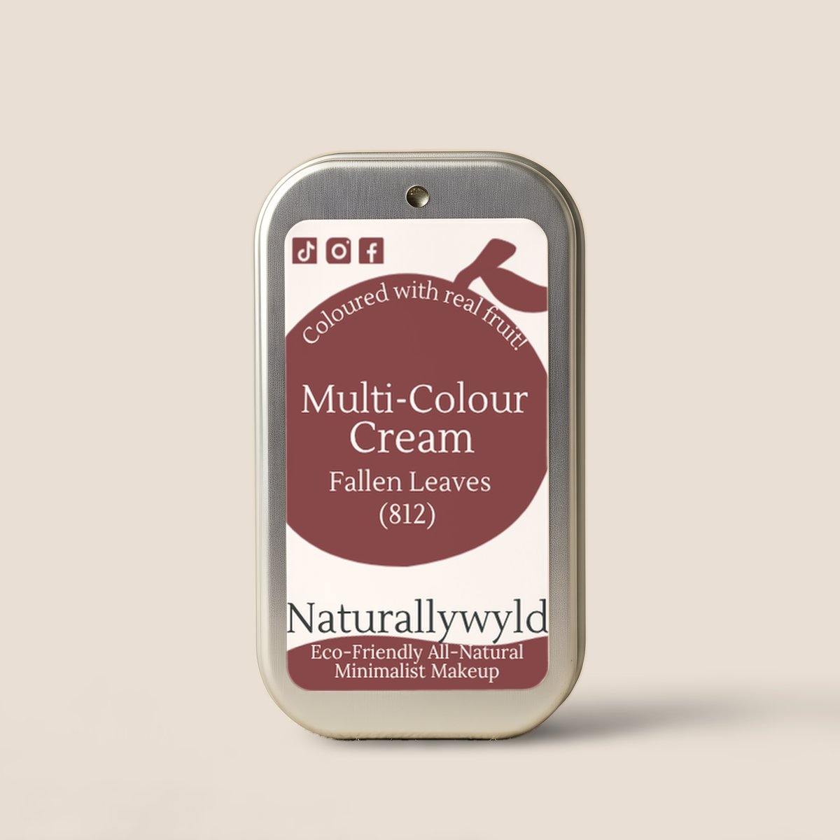 Fallen Leaves fruit-pigmented multi-colour cream in metal tin by Naturally Wyld
