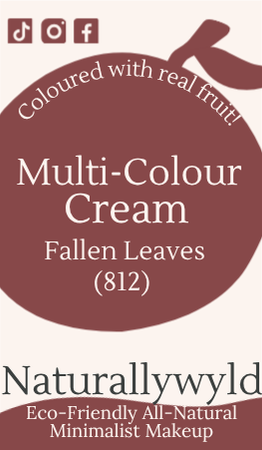 Fallen Leaves multi-colour cream label with full ingredients list by Naturally Wyld