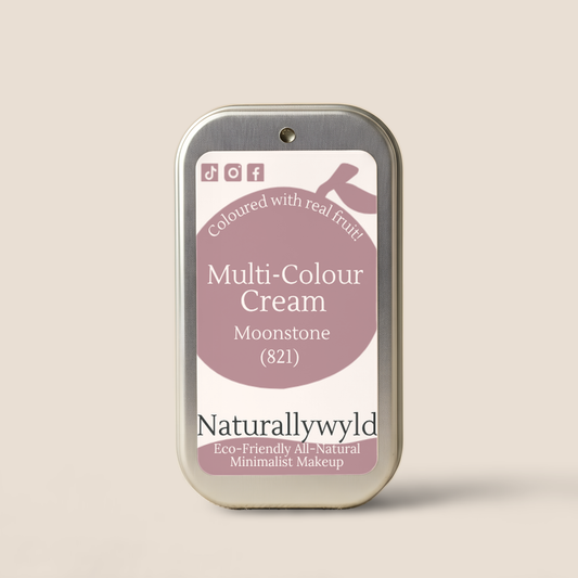 Moonstone fruit-pigmented multi-colour cream in metal tin by Naturally Wyld