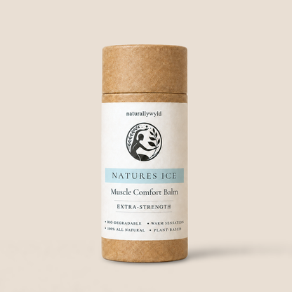 Nature's Ice extra-strength cooling muscle comfort balm in 57g push-up tube by Naturally Wyld
