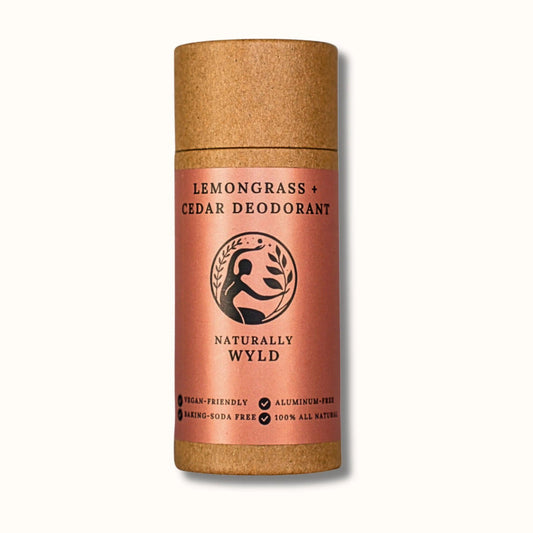 Lemongrass Cedar Eco-Friendly All-Natural Aluminium-Free Baking Soda Free Plastic Free Deodorant Canada BC Kelowna/Vancouver Vegan Shopify Product Page Image Naturally Wyld