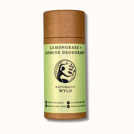 Lemongrass Jasmine Eco-Friendly All-Natural Aluminium-Free Baking Soda Free Plastic Free Deodorant Canada BC Kelowna/Vancouver Vegan Shopify Product Page Image Naturally Wyld