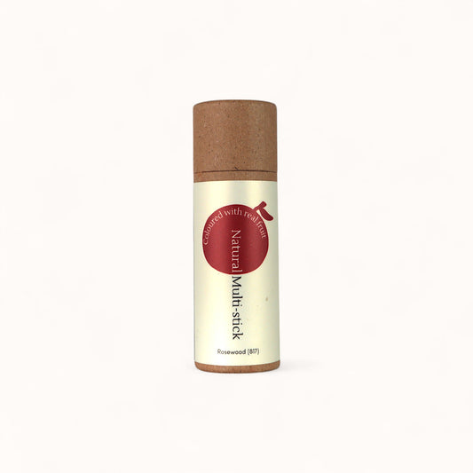 Rosewood fruit pigmented multi-stick – natural vegan cream stick for lips, cheeks, and eyes


