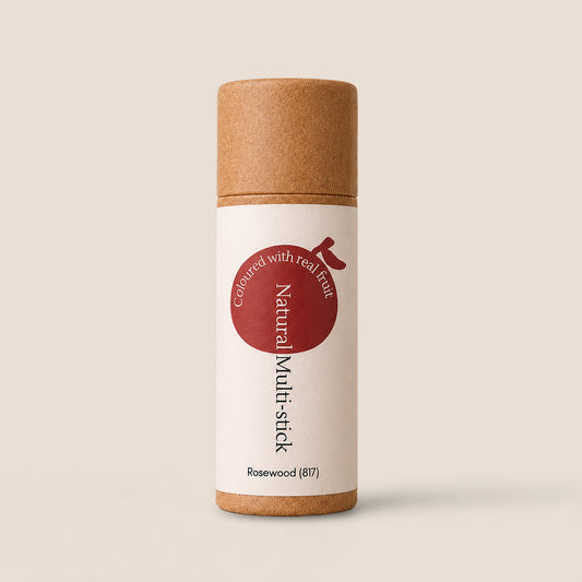 Rosewood fruit pigmented multi-stick – natural vegan cream stick for lips, cheeks, and eyes

