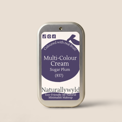 Sugar Plum fruit-pigmented multi-colour cream in metal tin by Naturally Wyld