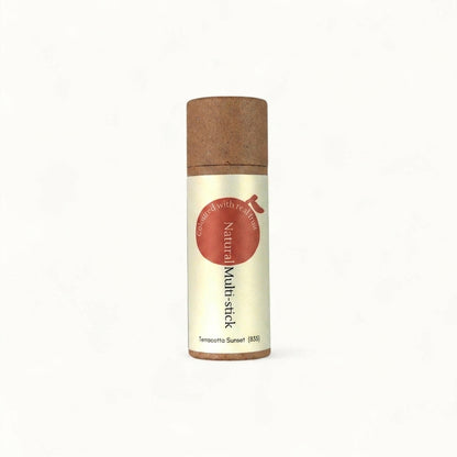 Terracotta Sunset fruit pigmented multi-stick – natural vegan cream stick for lips, cheeks, and eyes