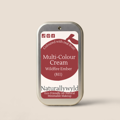 Wildfire Ember fruit-pigmented multi-colour cream in metal tin by Naturally Wyld
