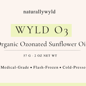 WYLD O3 ozonated sunflower oil label
